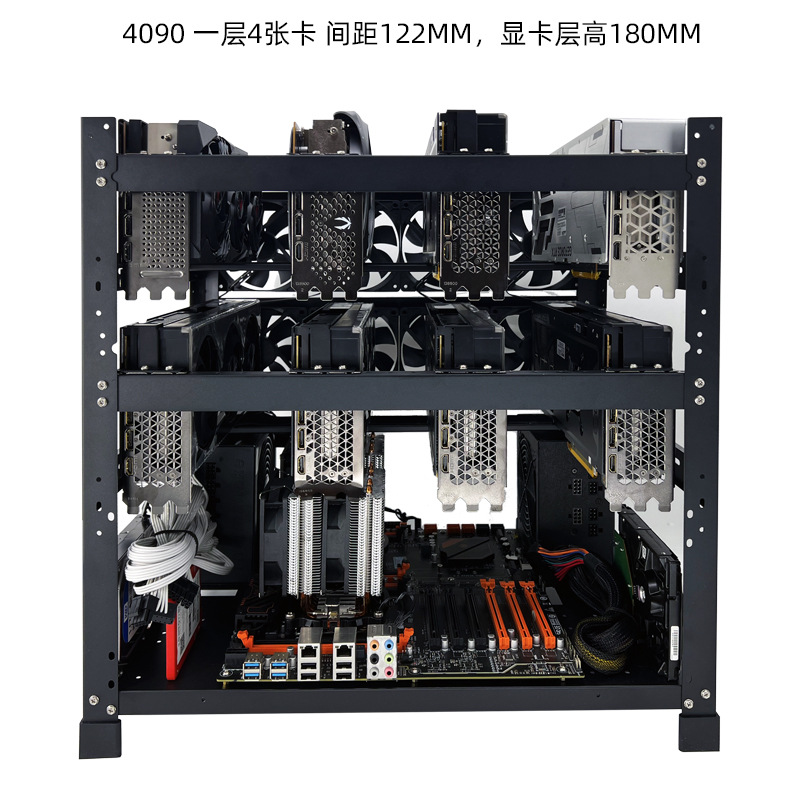 겹쳐서 사용할 수 있는 개방형 GPU 랙, 6, 8,  - Gpu Mining Rig Frame 8 Gpu 리뷰 및 가격