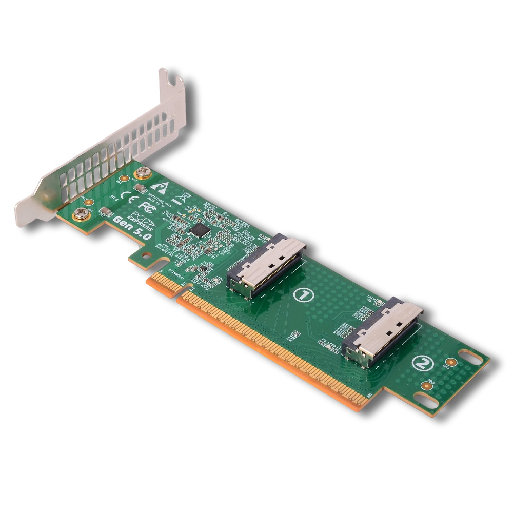 PCI-e 5.0 X16에서 듀얼 MCIO 8i 어댑터 - Pcie 5.0 Gpu Riser Cable 리뷰 및 가격